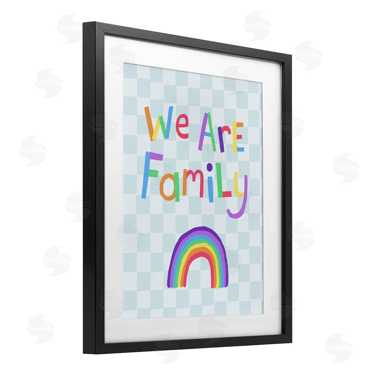 Carla Daly Geometric We Are Family Canvas Wall Art Print