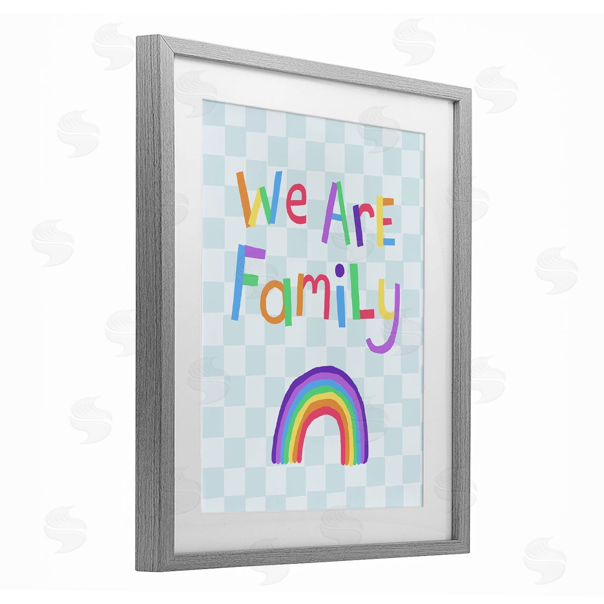 Carla Daly Geometric We Are Family Canvas Wall Art Print
