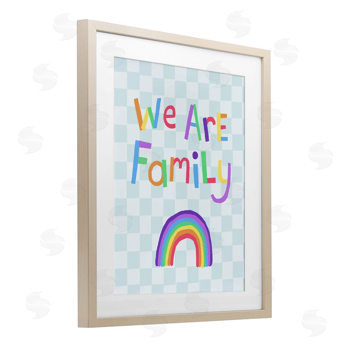 Carla Daly Geometric We Are Family Canvas Wall Art Print