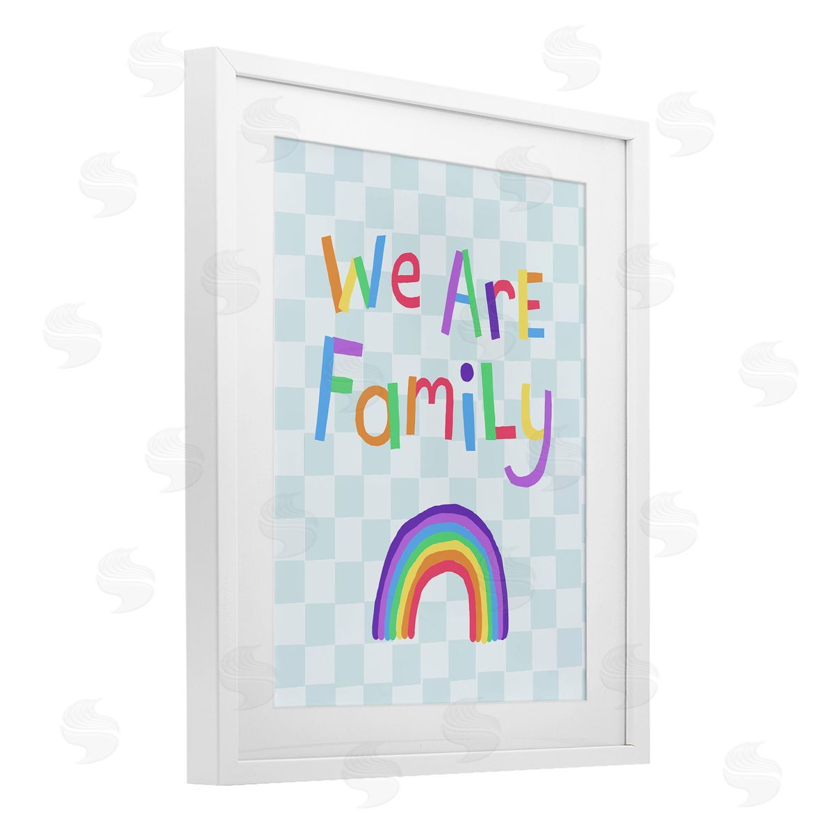 Carla Daly Geometric We Are Family Canvas Wall Art Print
