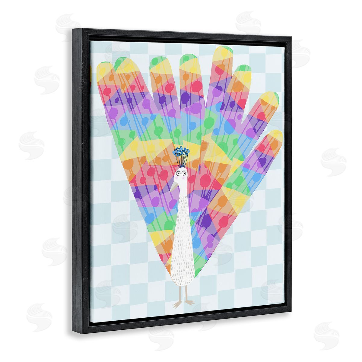 Carla Daly Bright Rainbow Peacock Canvas Wall Art Print
