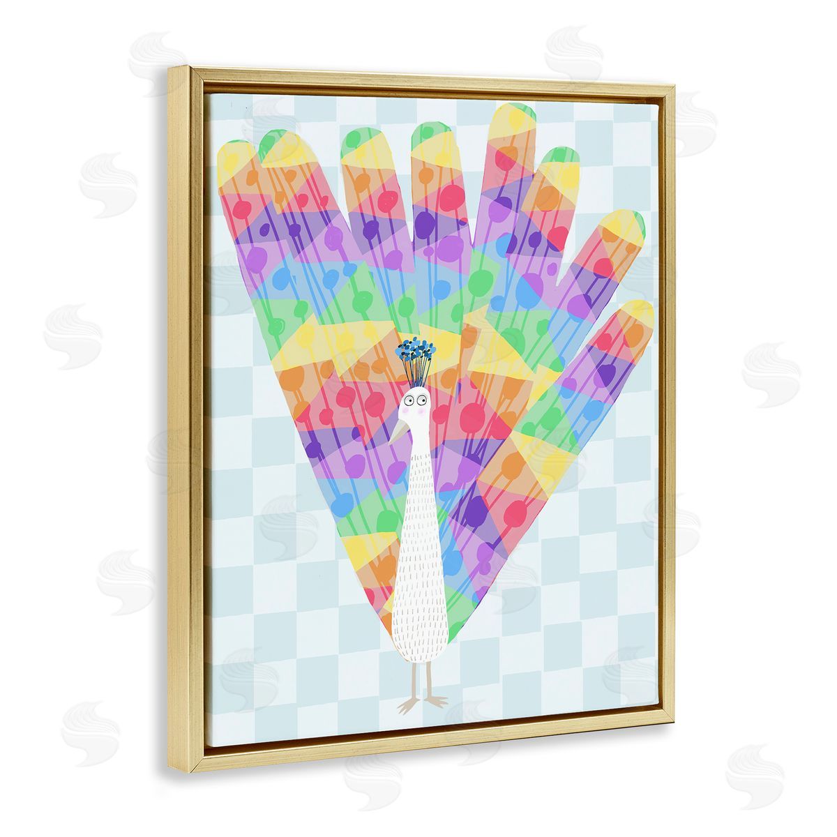 Carla Daly Bright Rainbow Peacock Canvas Wall Art Print