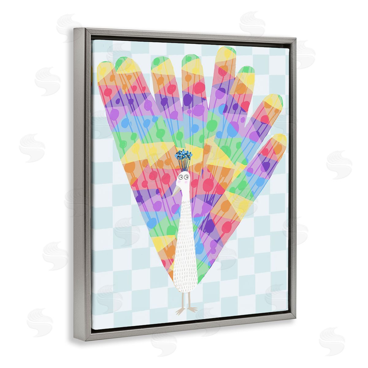Carla Daly Bright Rainbow Peacock Canvas Wall Art Print