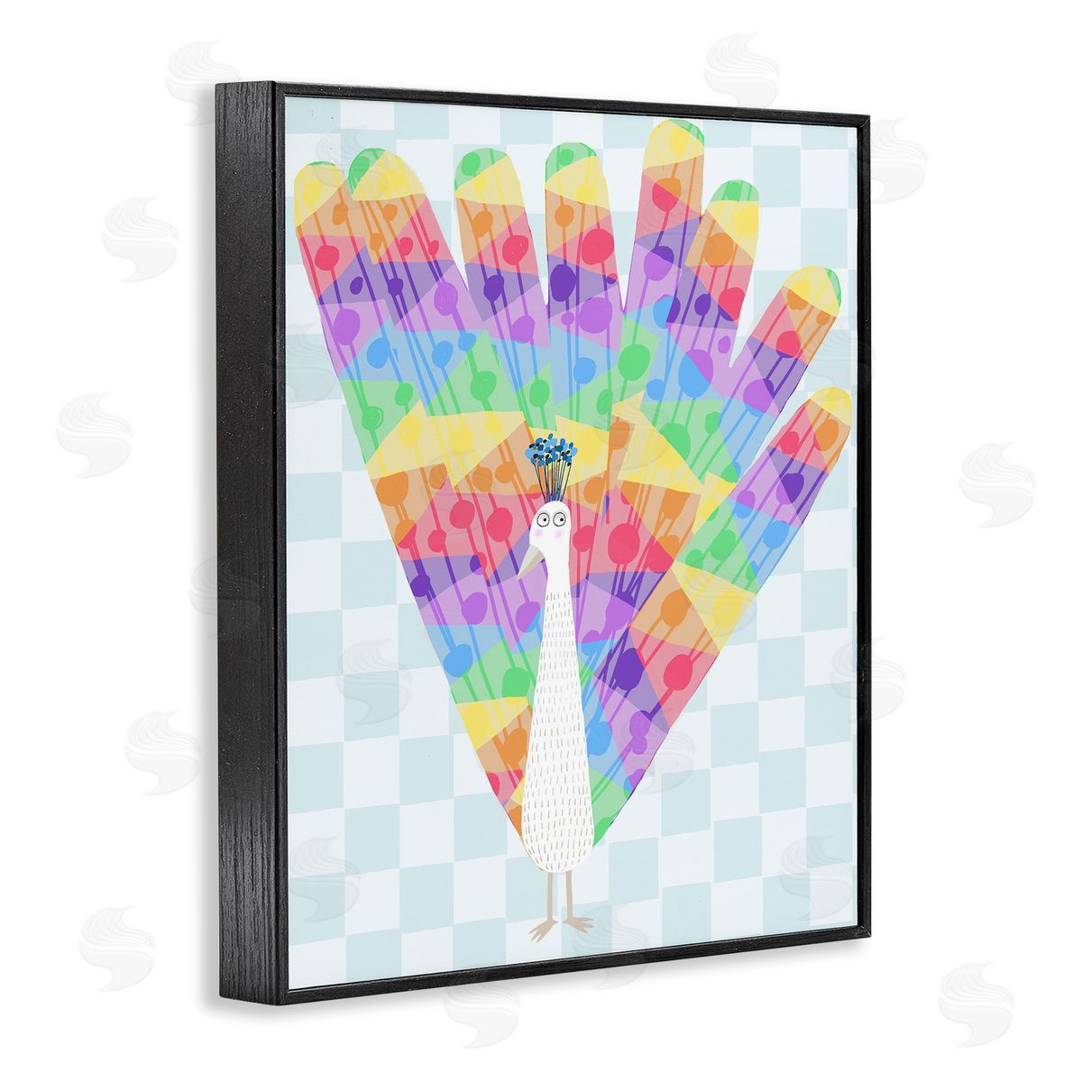Carla Daly Bright Rainbow Peacock Canvas Wall Art Print