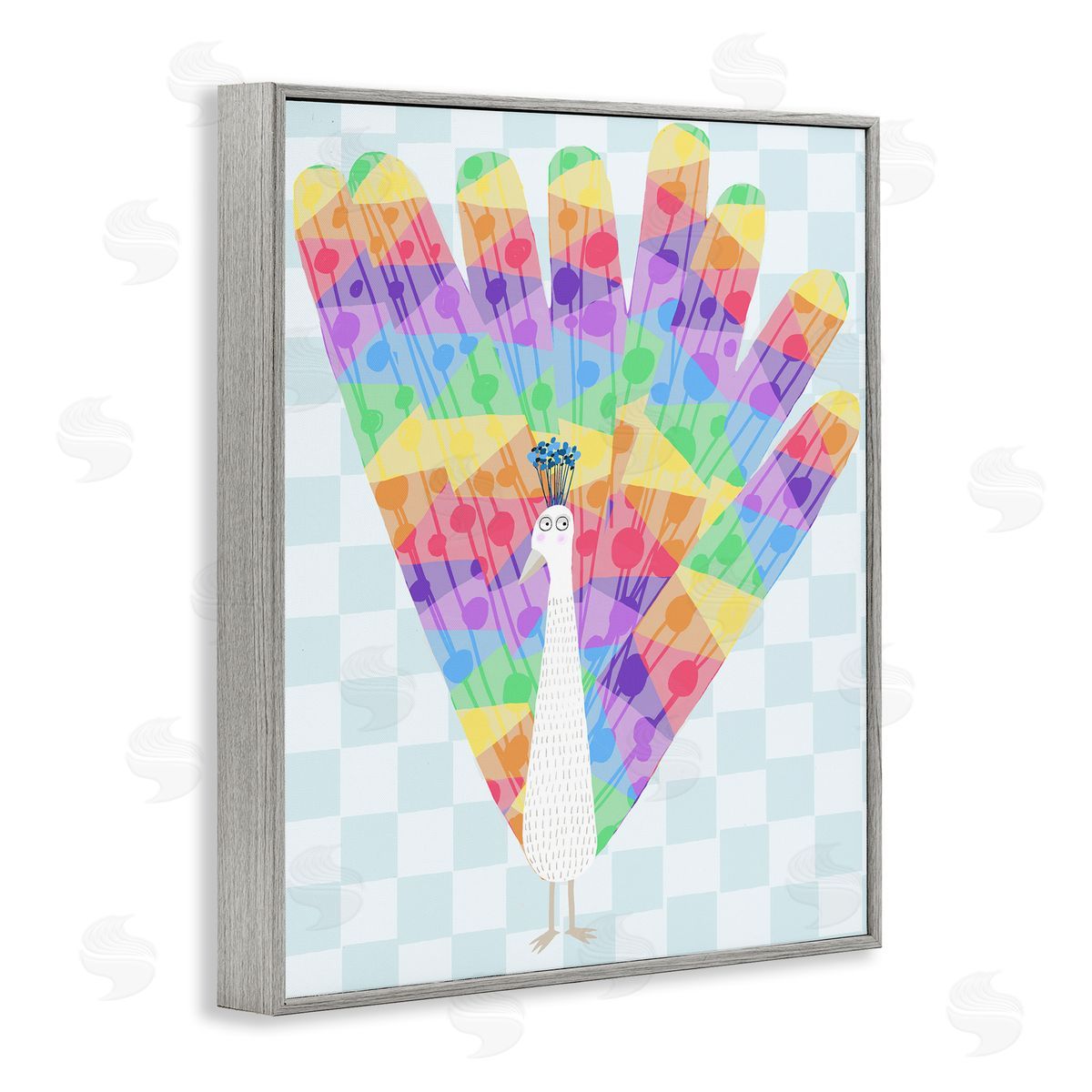 Carla Daly Bright Rainbow Peacock Canvas Wall Art Print