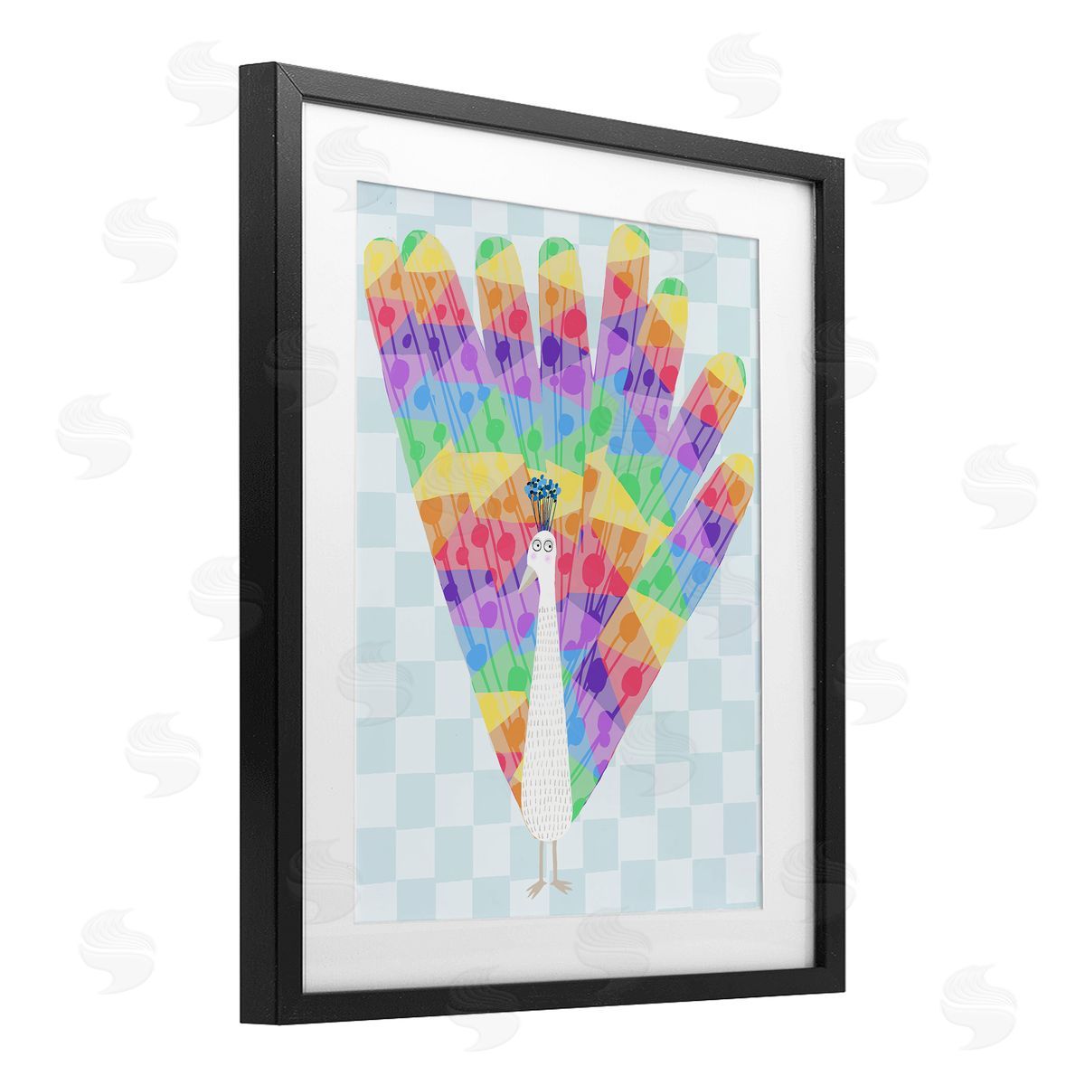 Carla Daly Bright Rainbow Peacock Canvas Wall Art Print