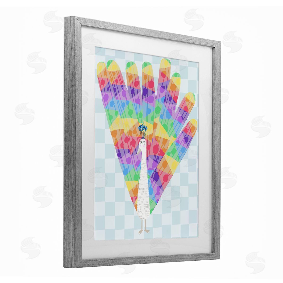 Carla Daly Bright Rainbow Peacock Canvas Wall Art Print