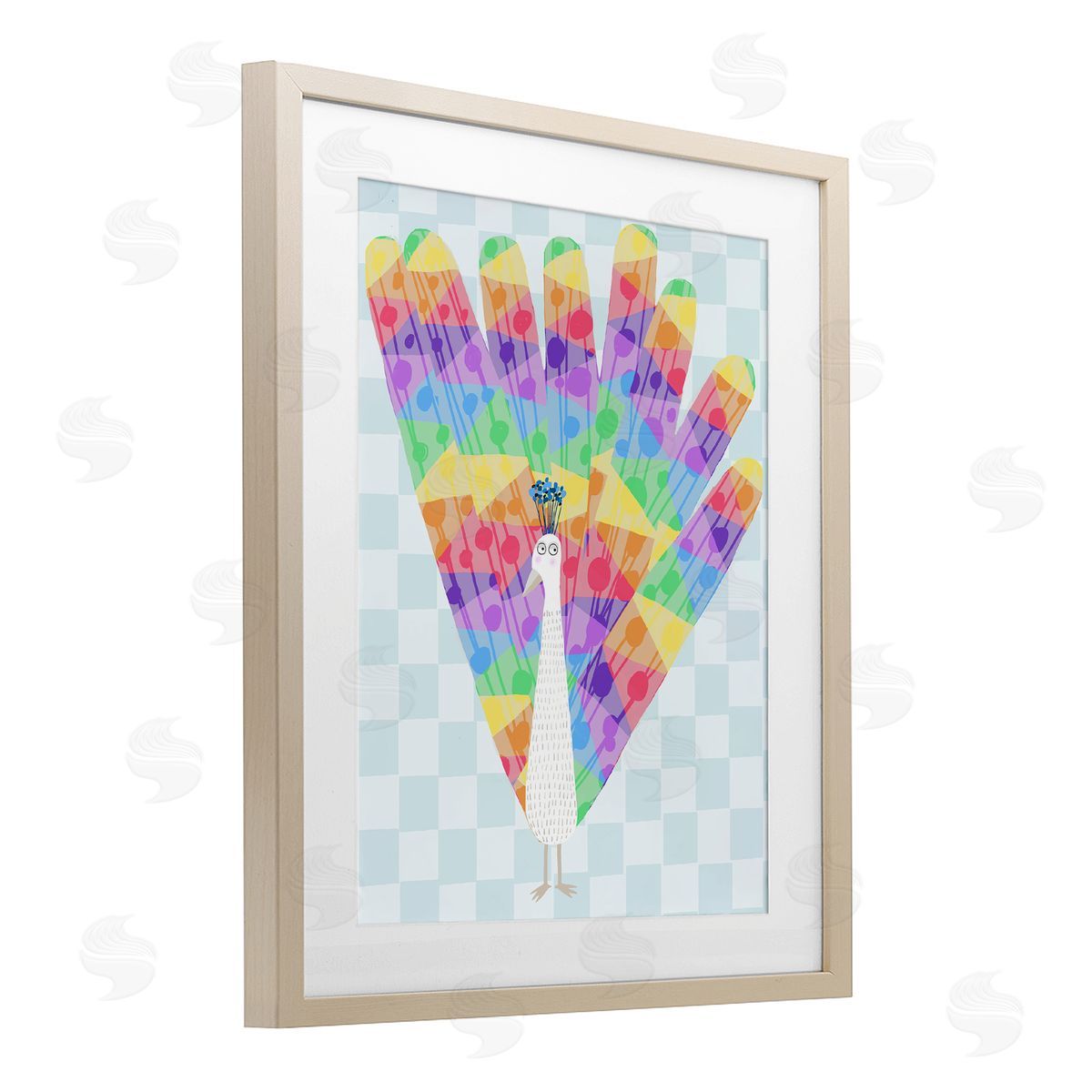 Carla Daly Bright Rainbow Peacock Canvas Wall Art Print