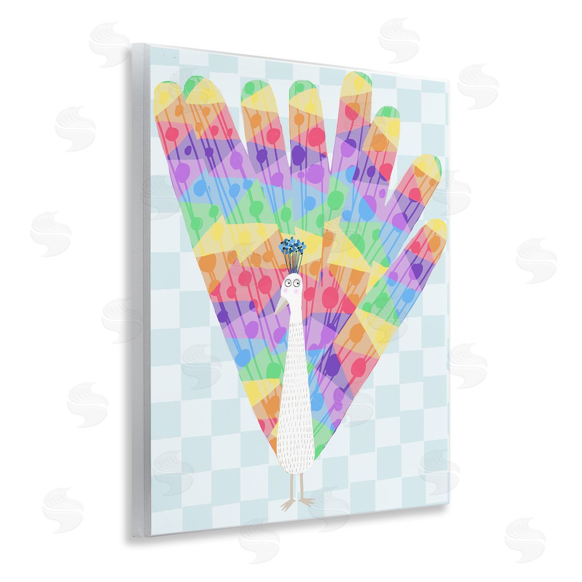 Carla Daly Bright Rainbow Peacock Canvas Wall Art Print