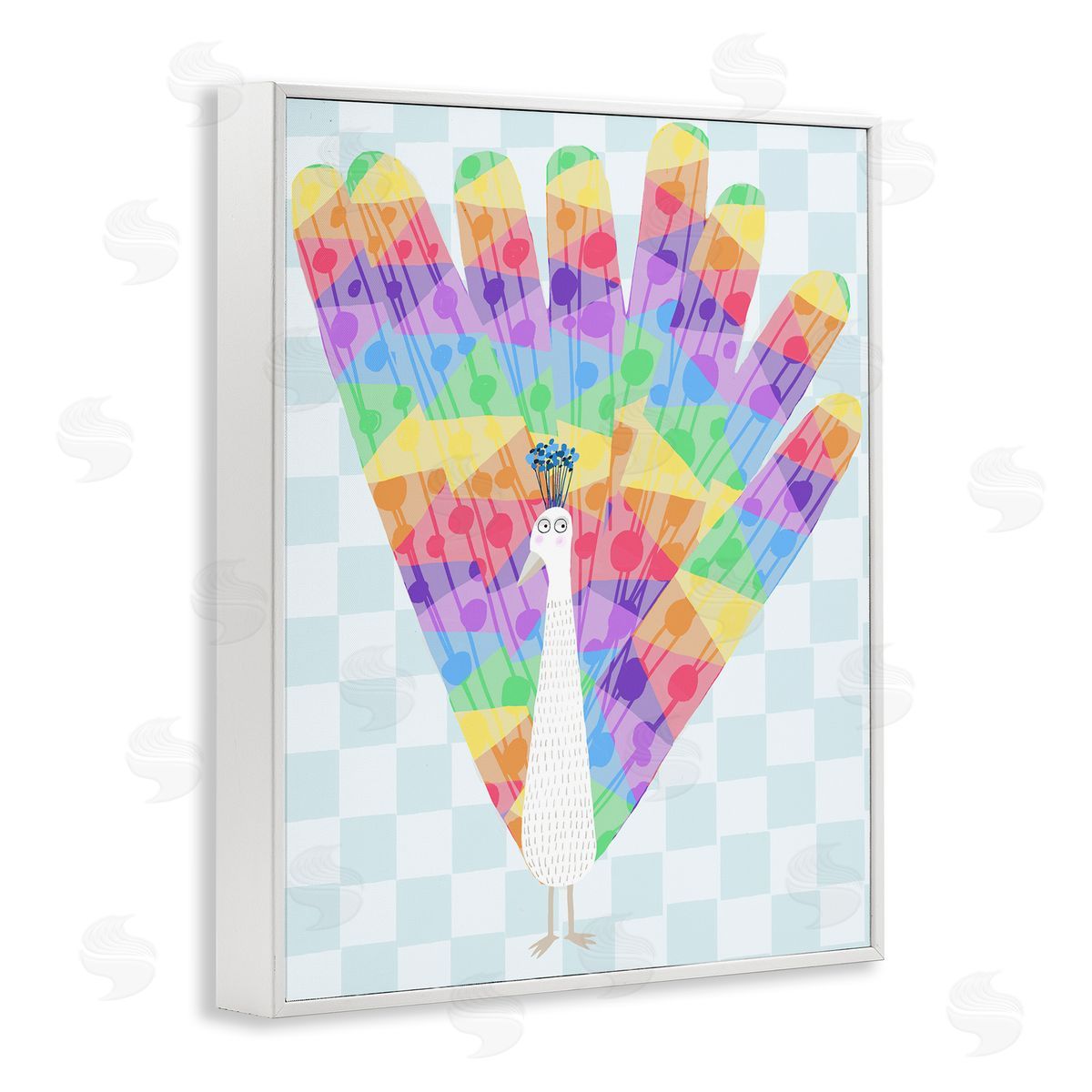 Carla Daly Bright Rainbow Peacock Canvas Wall Art Print