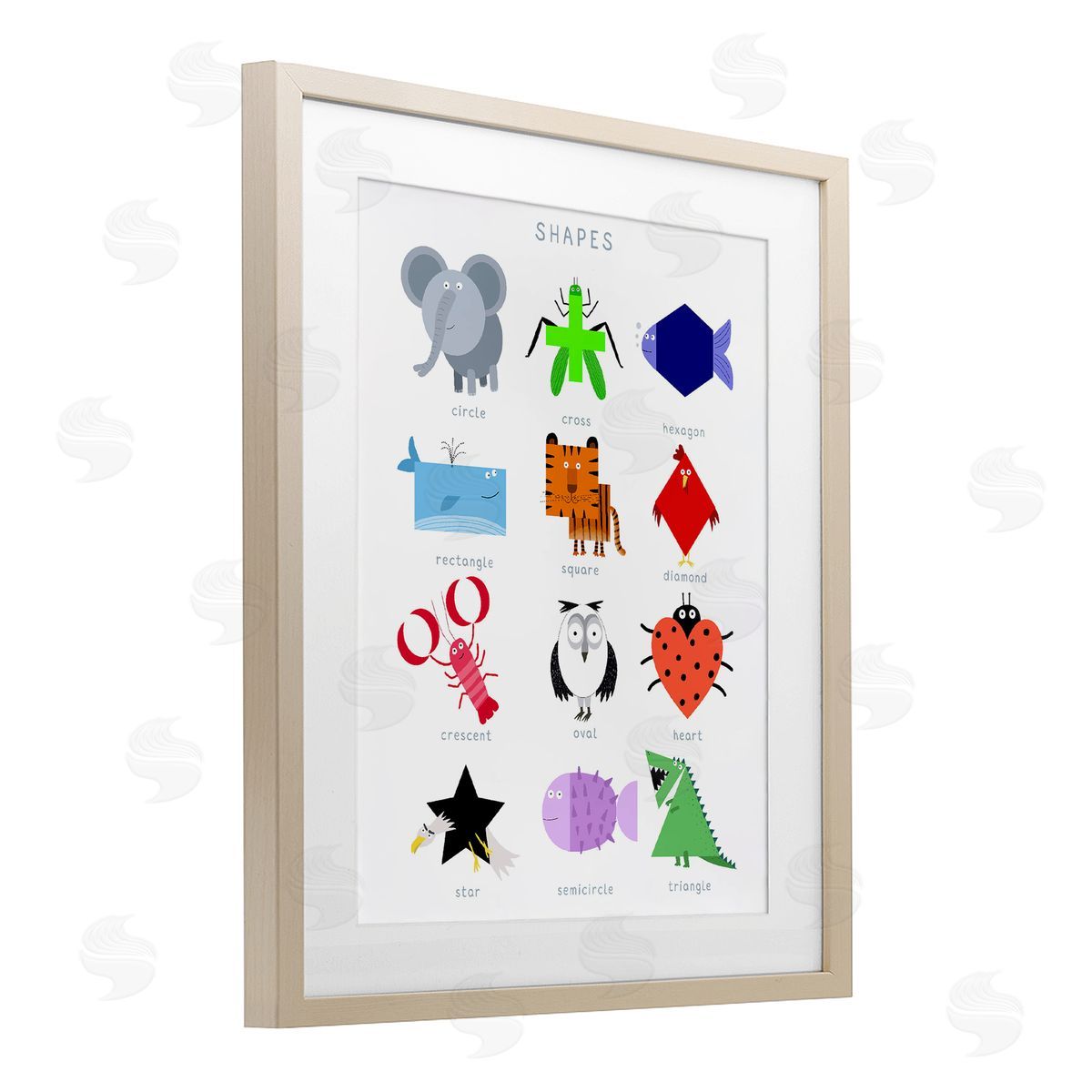 Carla Daly Creative Animal Shapes Chart Canvas Wall Art Print