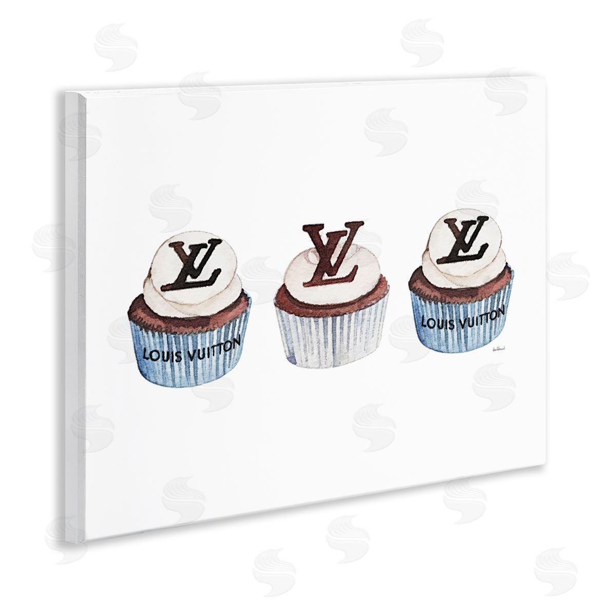 Amanda Greenwood Luxury Bakery Cupcake Trio Canvas Wall Art Print
