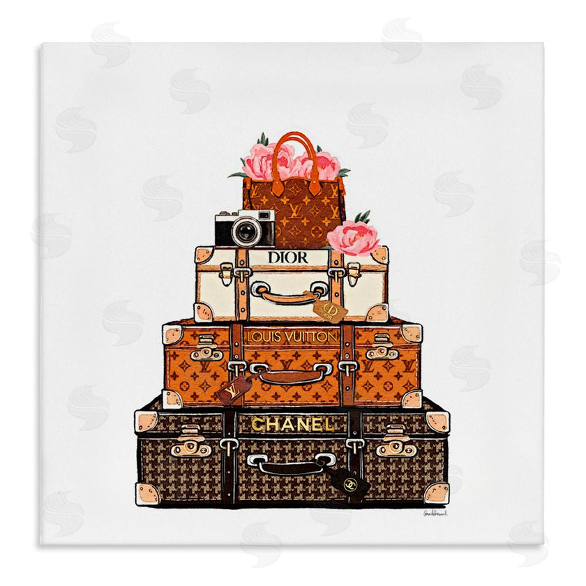 Amanda Greenwood | Luggage with Flowers & Camera