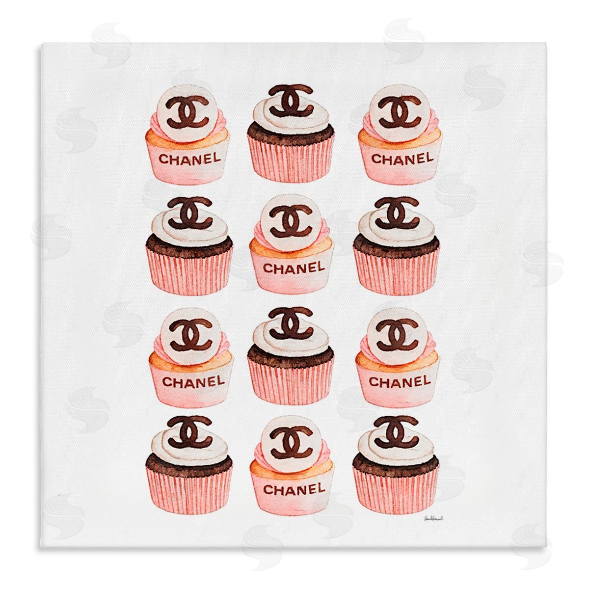 Amanda Greenwood Pink Glam Brand Cupcakes Canvas Wall Art Print