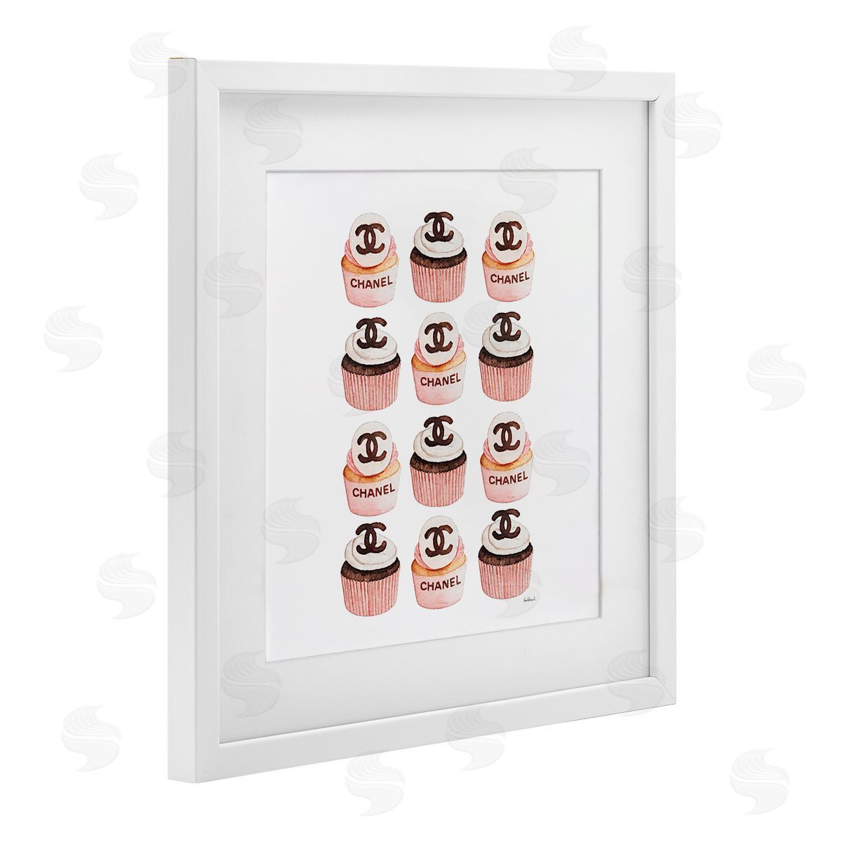 Amanda Greenwood Pink Glam Brand Cupcakes Canvas Wall Art Print