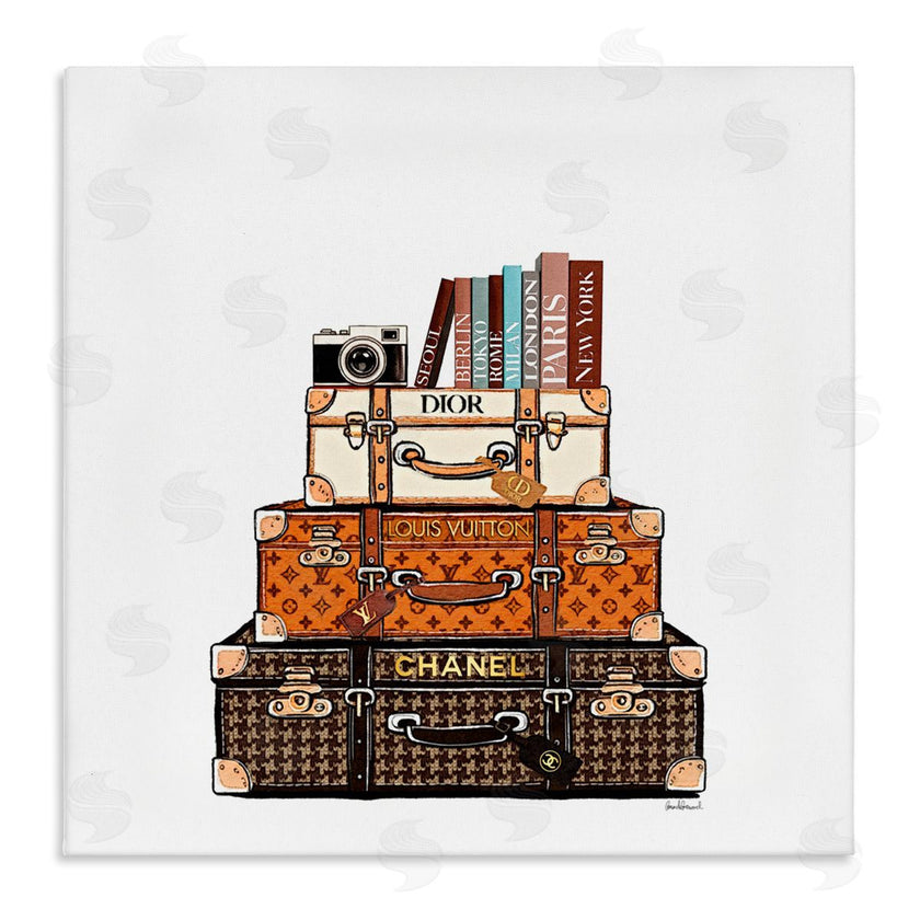 Amanda Greenwood | Stacked Glam Suitcases