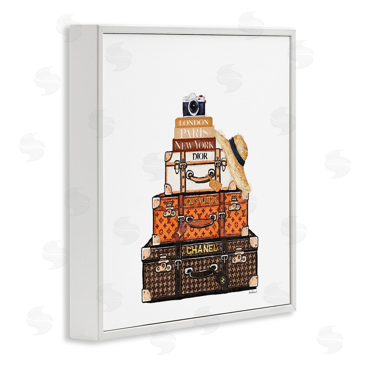 Amanda Greenwood Iconic Travel Suitcases Canvas Wall Art Print