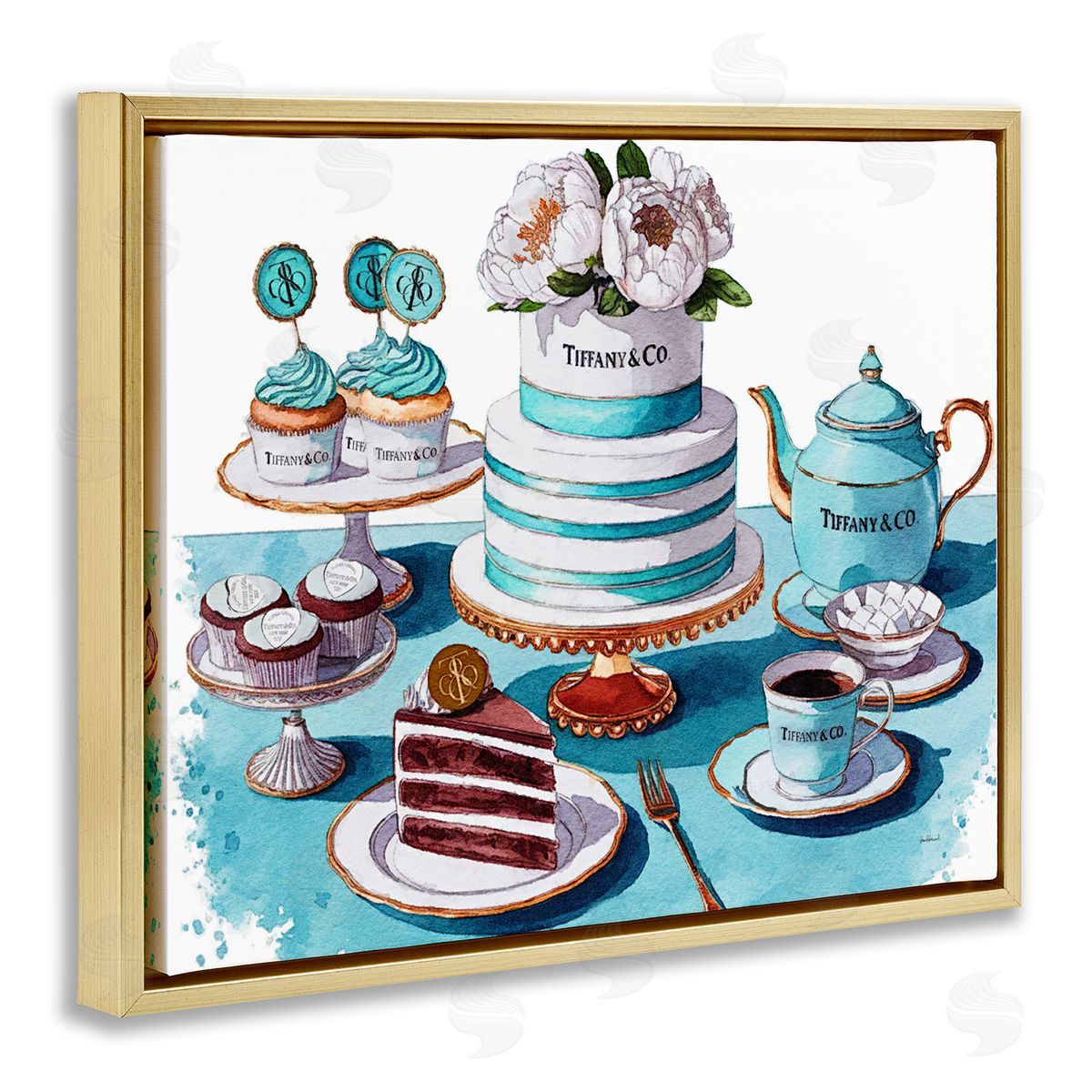 Amanda Greenwood Luxurious Glam Dessert Spread Canvas Wall Art Print