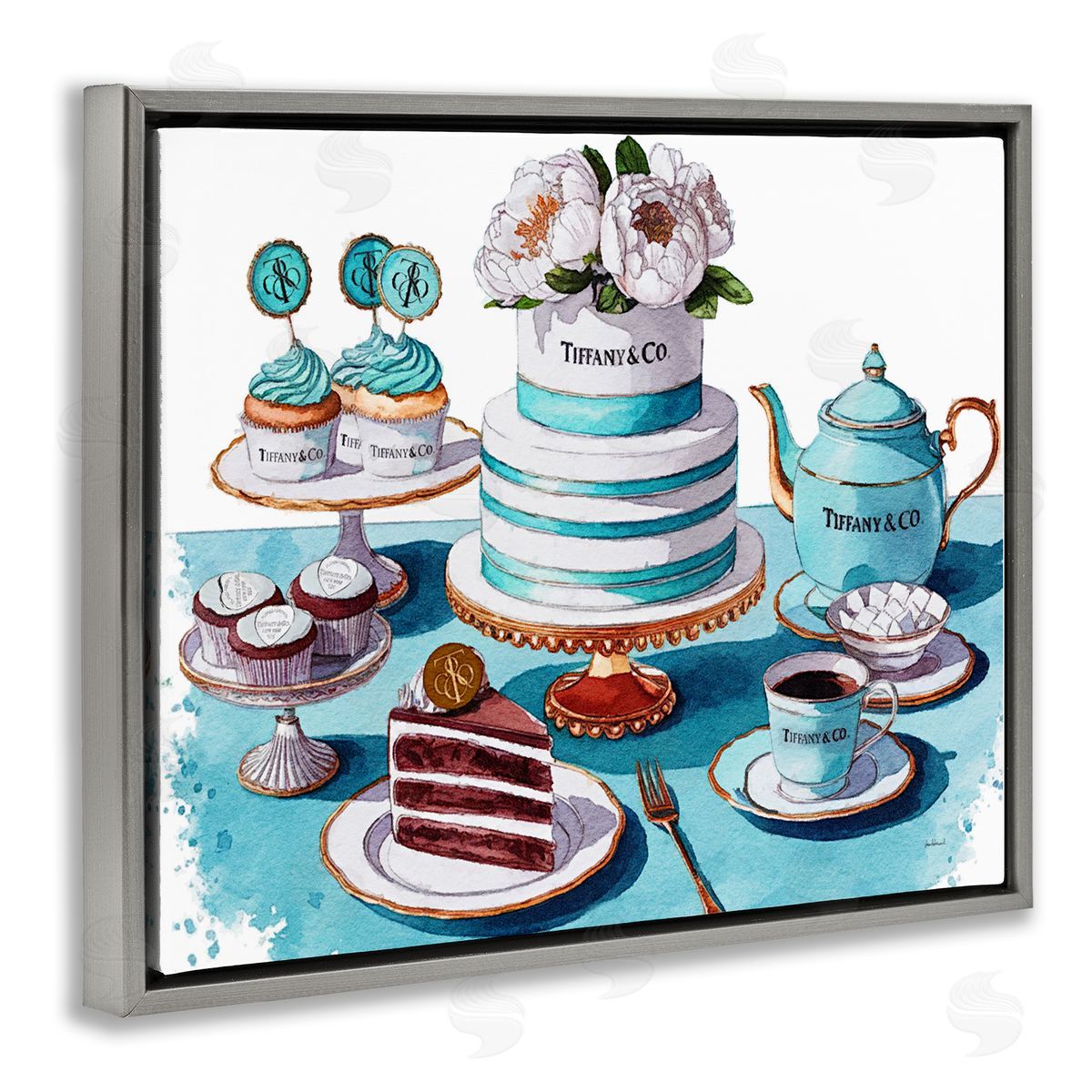 Amanda Greenwood Luxurious Glam Dessert Spread Canvas Wall Art Print