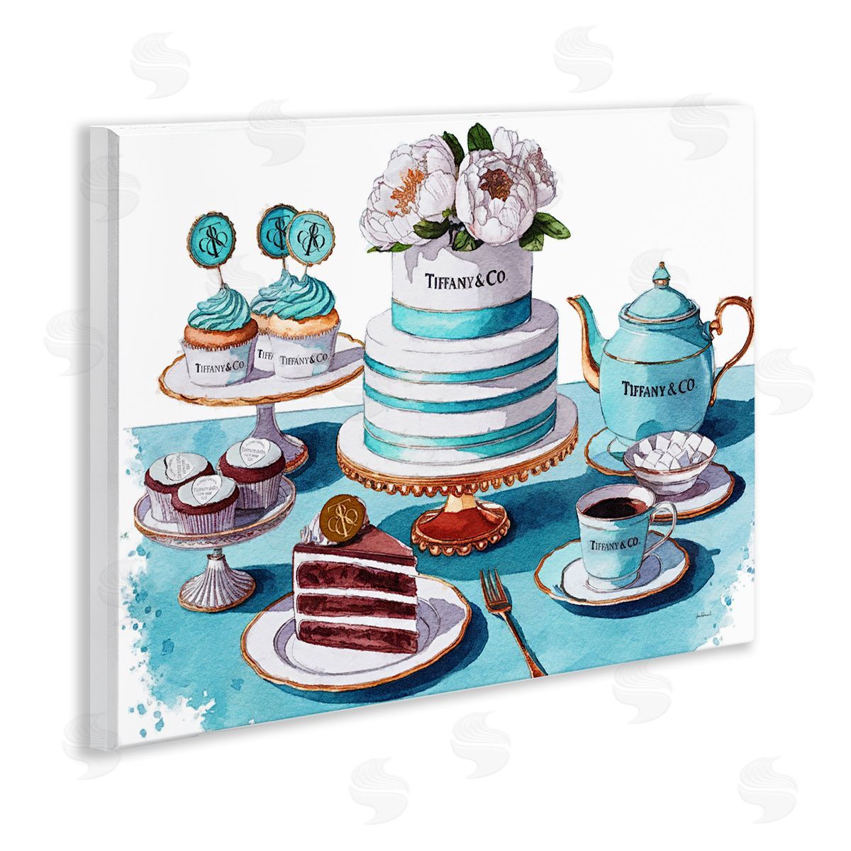 Amanda Greenwood Luxurious Glam Dessert Spread Canvas Wall Art Print