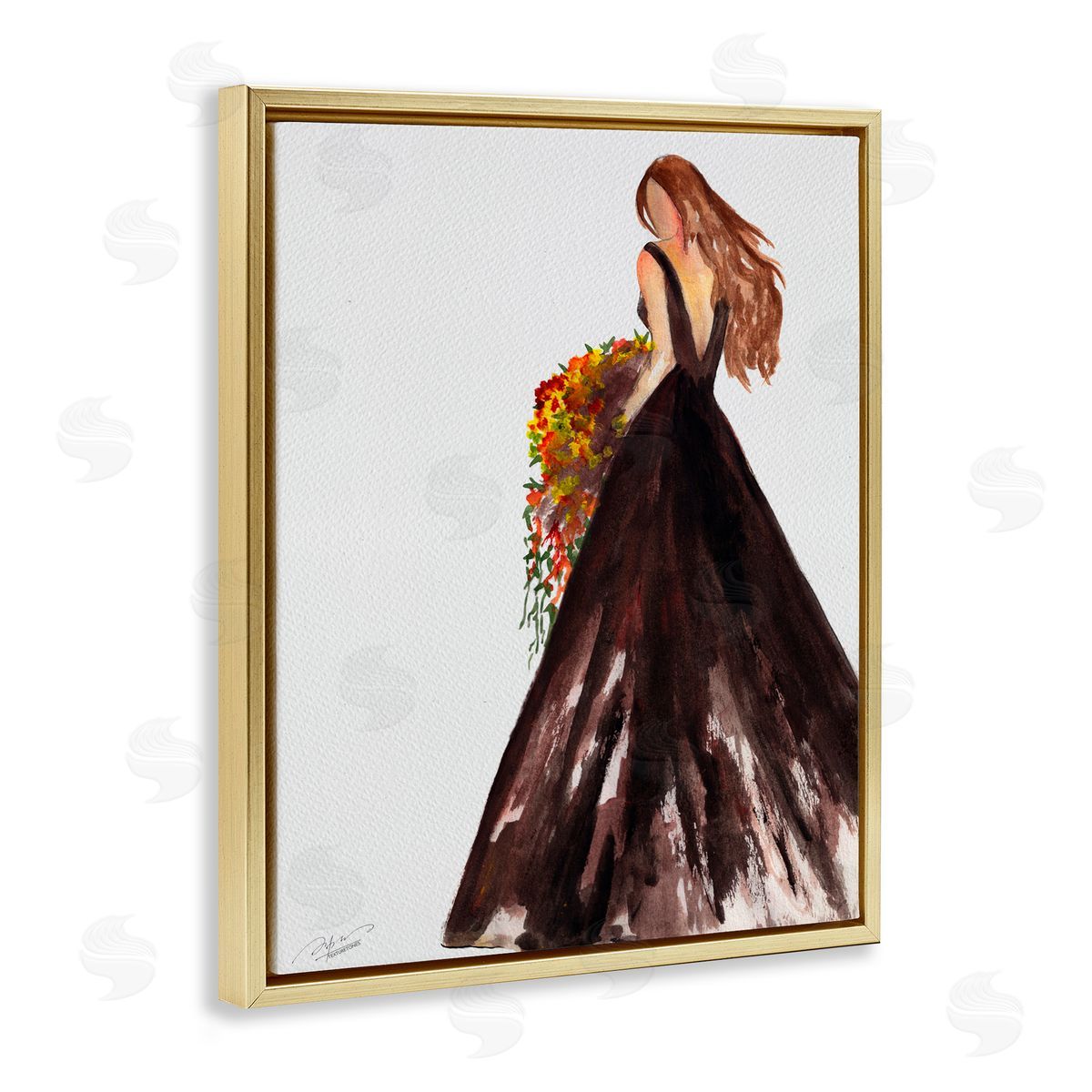 Texturetones | Ballgown Woman with Flowers