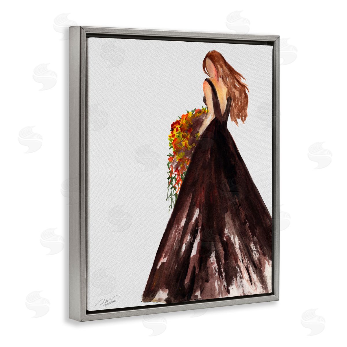 Texturetones | Ballgown Woman with Flowers