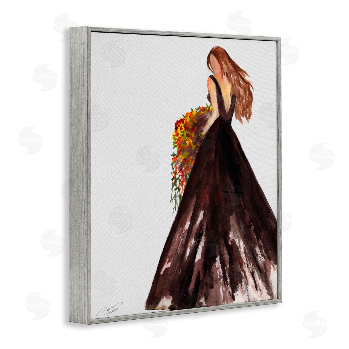Texturetones | Ballgown Woman with Flowers