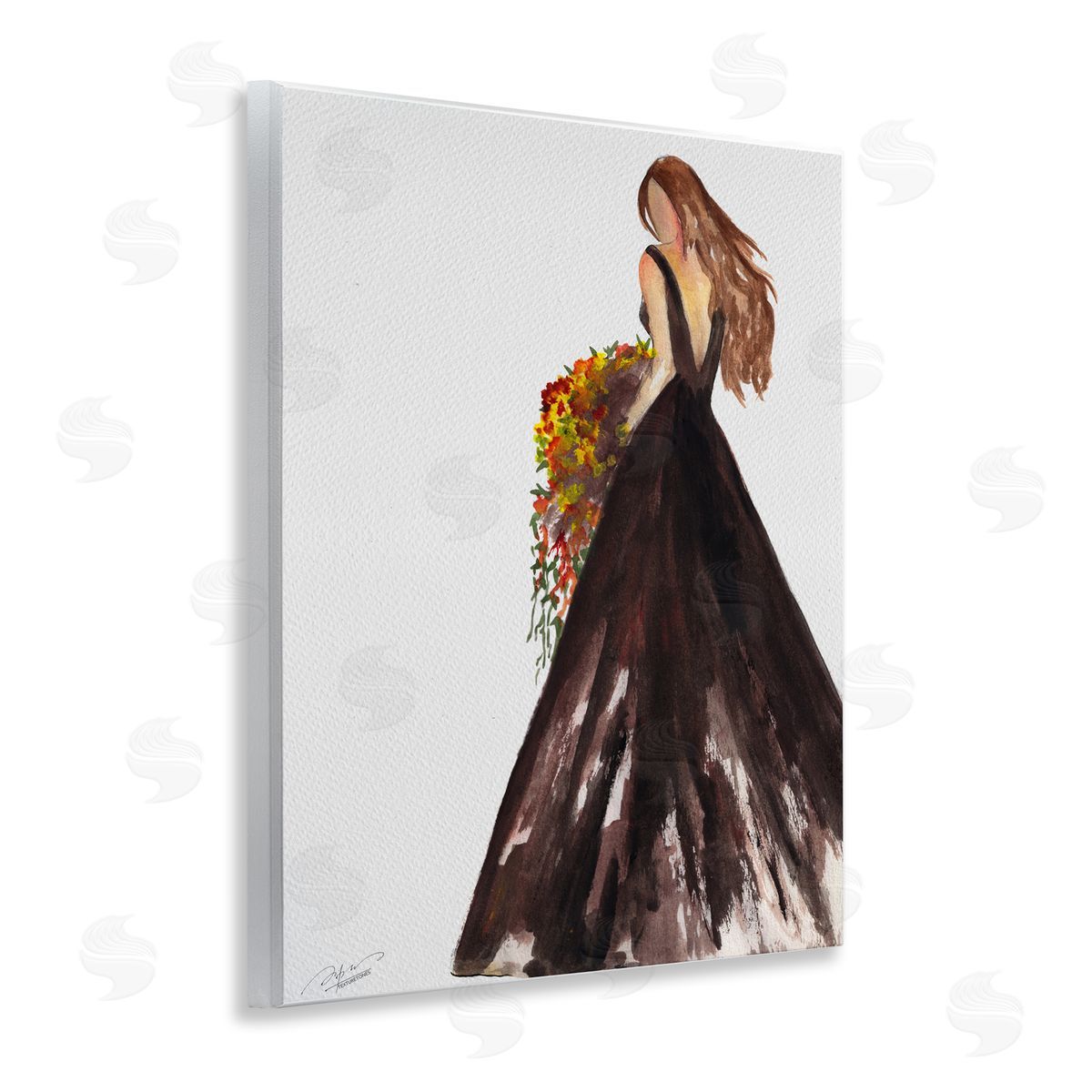 Texturetones | Ballgown Woman with Flowers