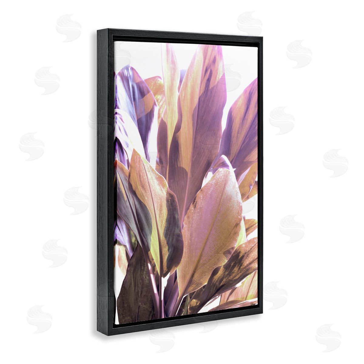 Gemma Bardot Tropical Lit Leaves Canvas Wall Art Print