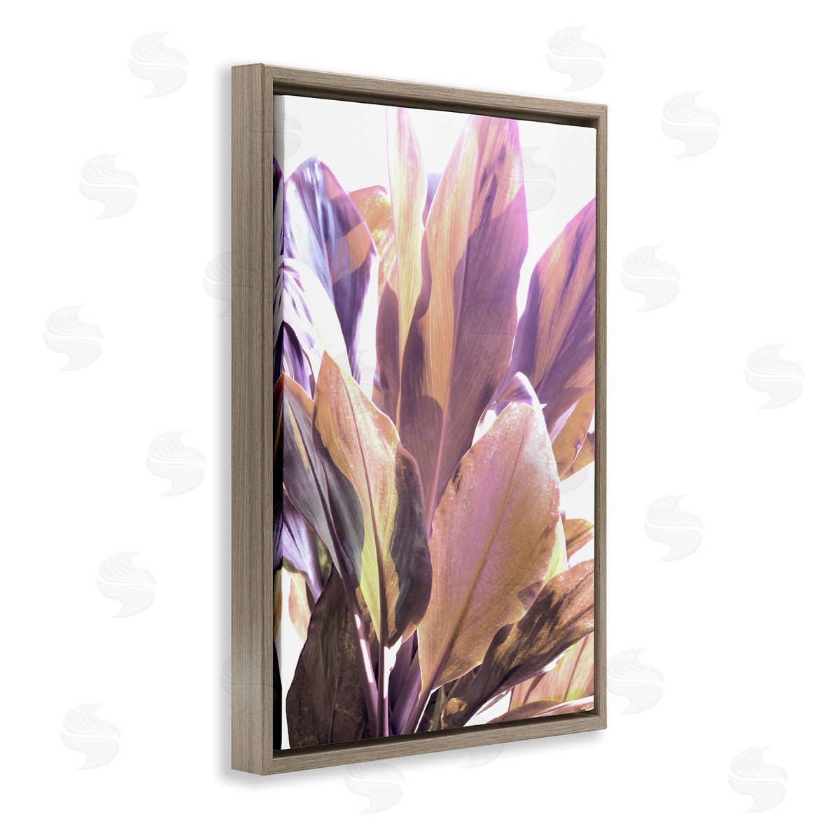 Gemma Bardot Tropical Lit Leaves Canvas Wall Art Print