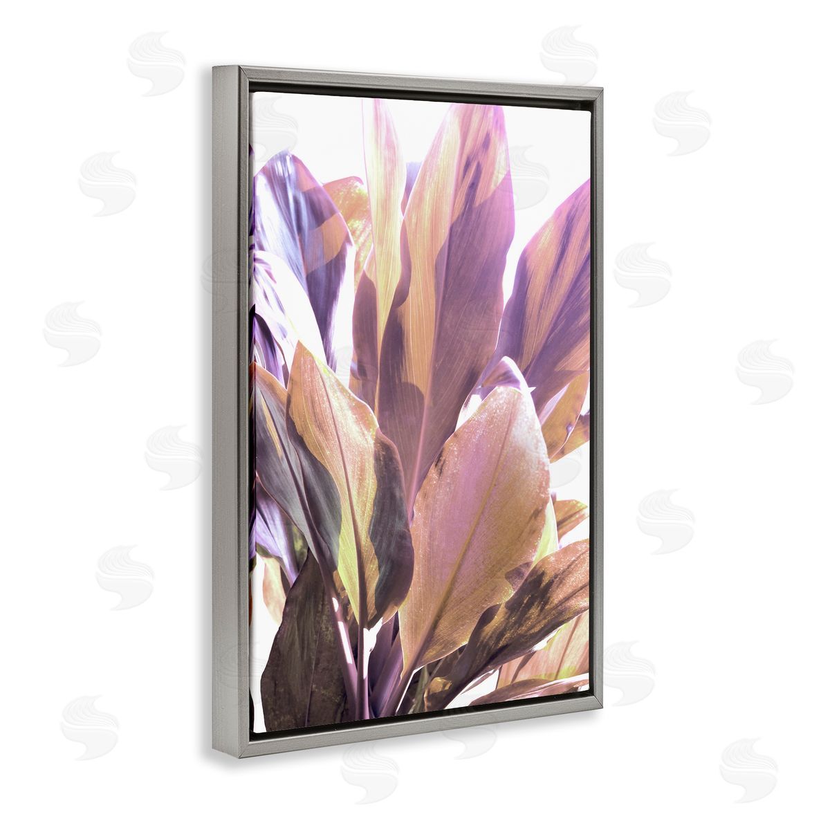 Gemma Bardot Tropical Lit Leaves Canvas Wall Art Print