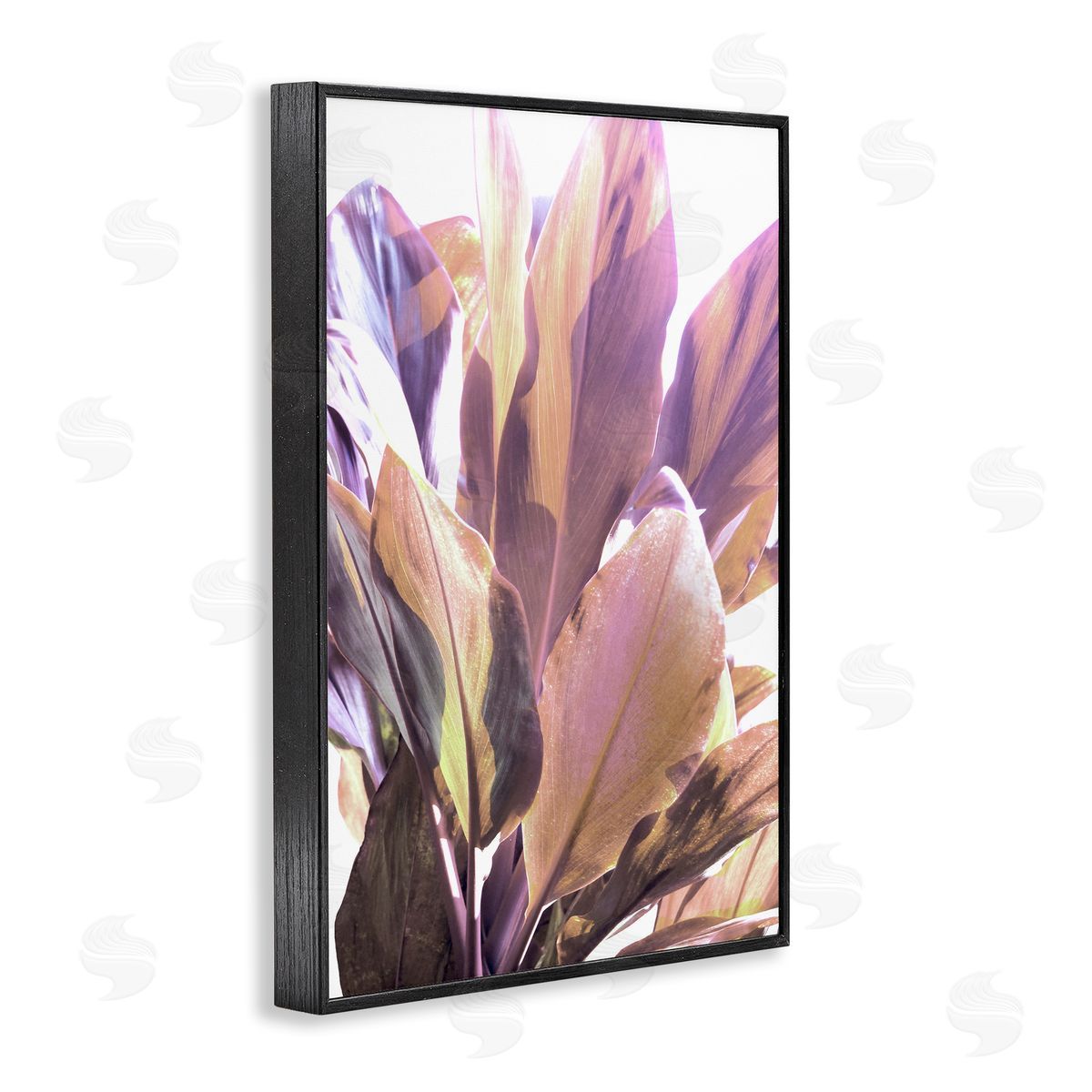 Gemma Bardot Tropical Lit Leaves Canvas Wall Art Print