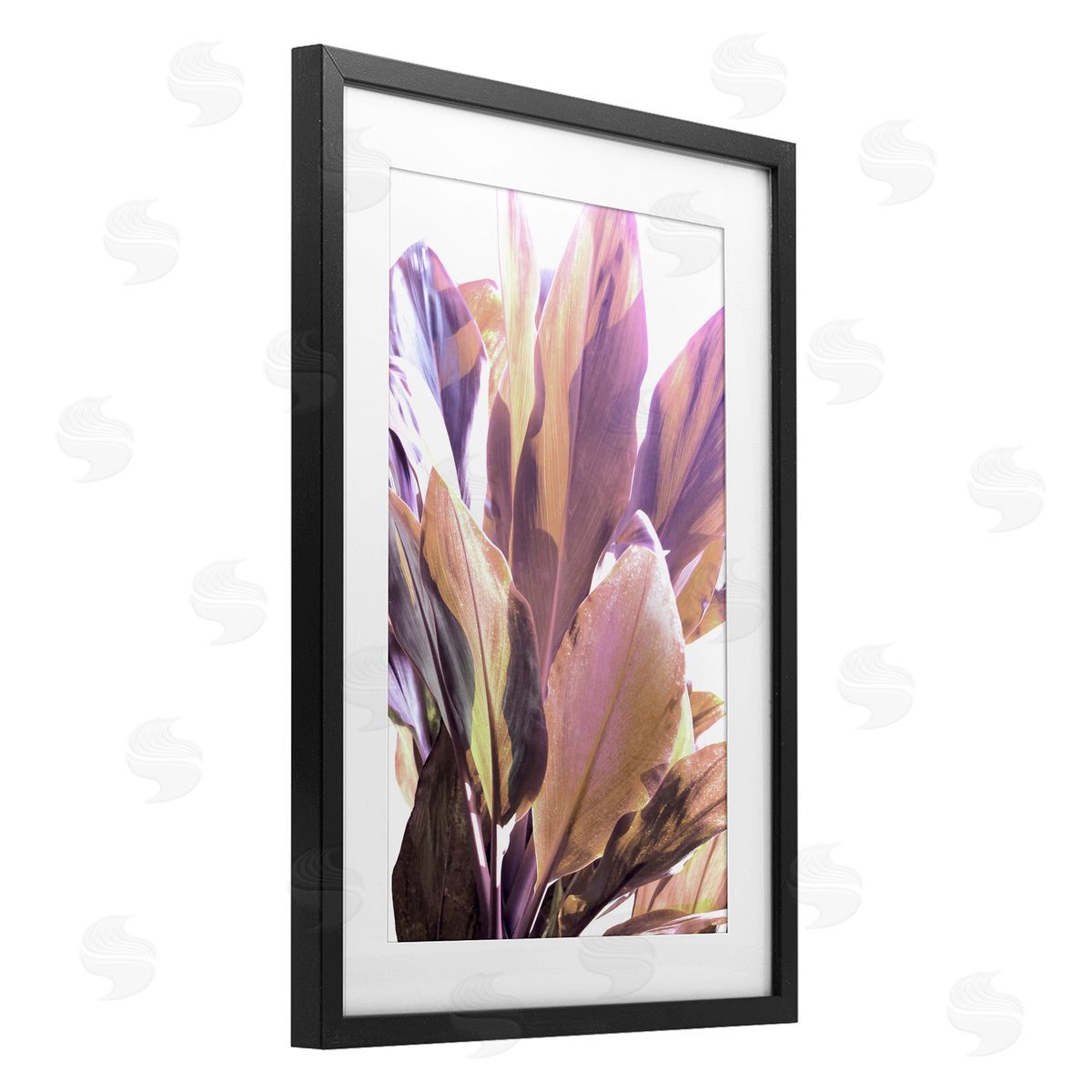Gemma Bardot Tropical Lit Leaves Canvas Wall Art Print