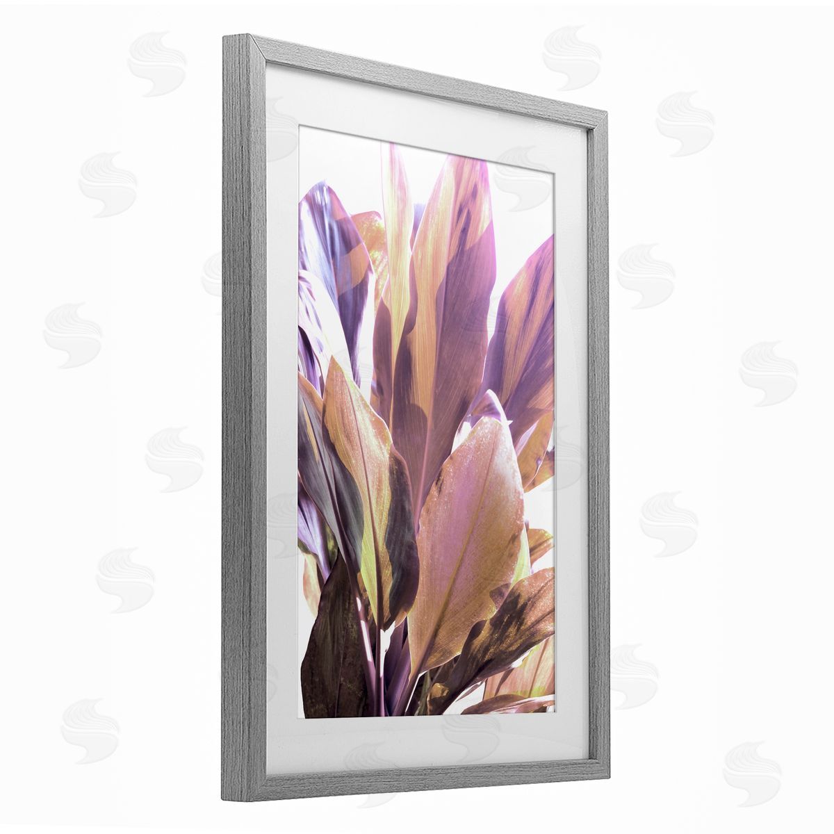 Gemma Bardot Tropical Lit Leaves Canvas Wall Art Print