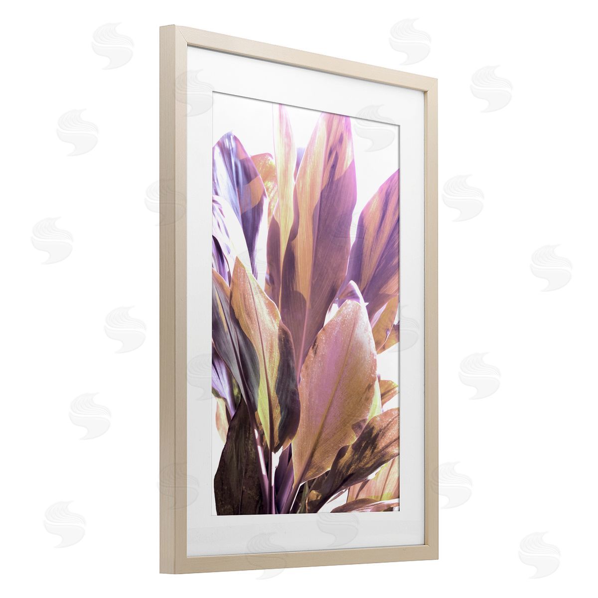 Gemma Bardot Tropical Lit Leaves Canvas Wall Art Print