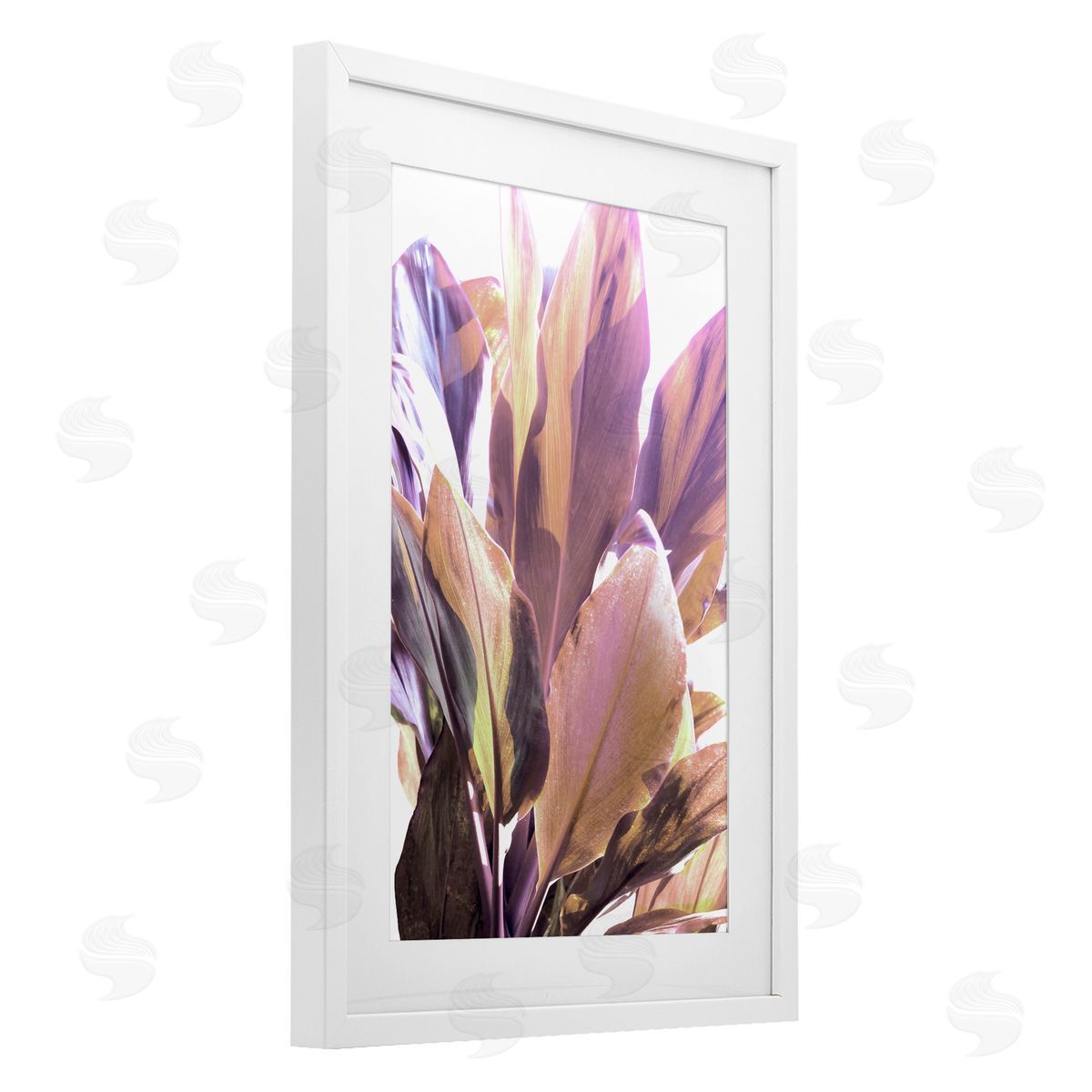 Gemma Bardot Tropical Lit Leaves Canvas Wall Art Print