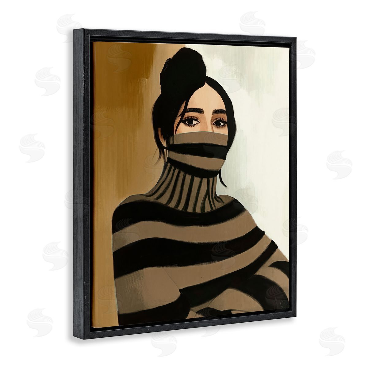 Annabelle Hall Turtleneck Fashionable Portrait Canvas Wall Art Print