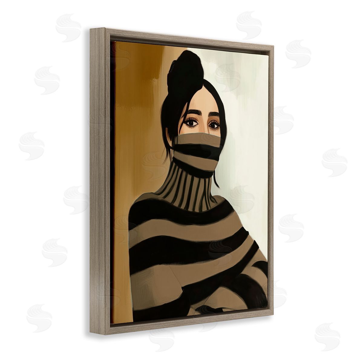Annabelle Hall Turtleneck Fashionable Portrait Canvas Wall Art Print