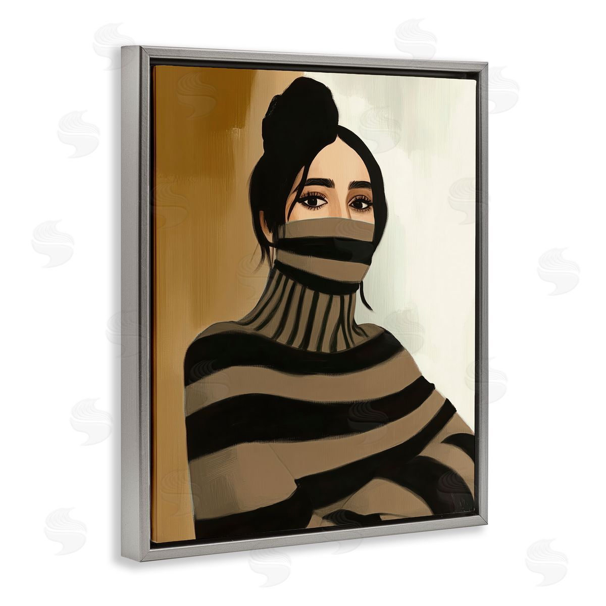 Annabelle Hall Turtleneck Fashionable Portrait Canvas Wall Art Print
