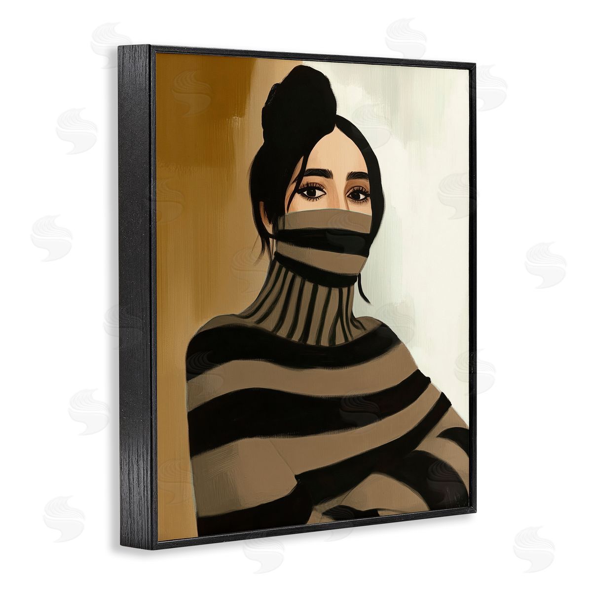 Annabelle Hall Turtleneck Fashionable Portrait Canvas Wall Art Print