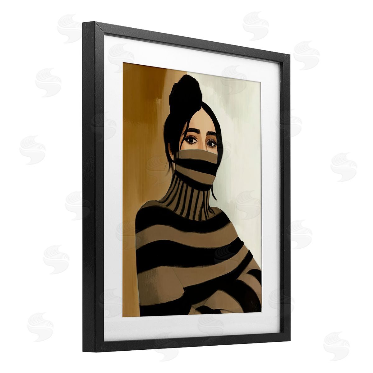 Annabelle Hall Turtleneck Fashionable Portrait Canvas Wall Art Print