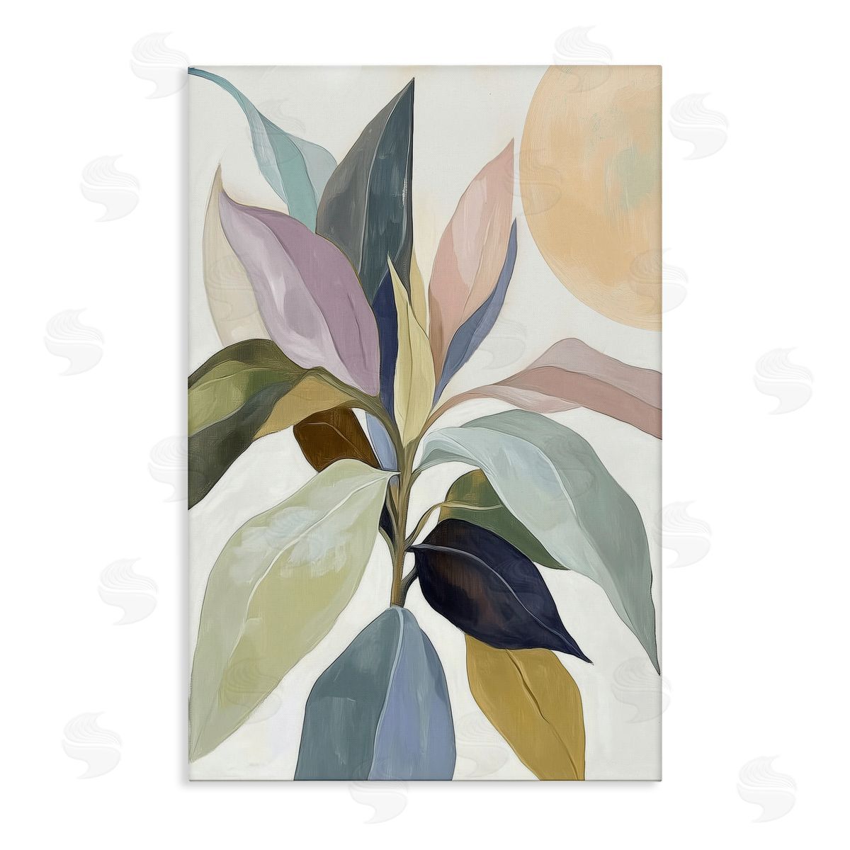 Annabelle Hall You & The Moon Leaves Canvas Wall Art Print