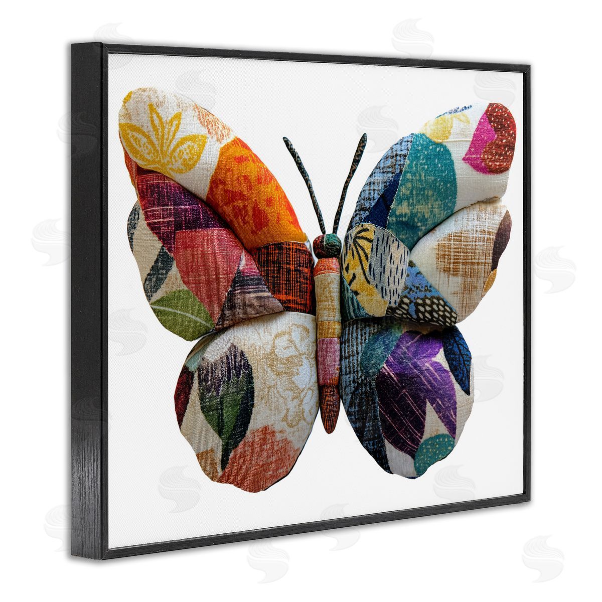 Annabelle Hall Butterfly Patchwork Wings Canvas Wall Art Print