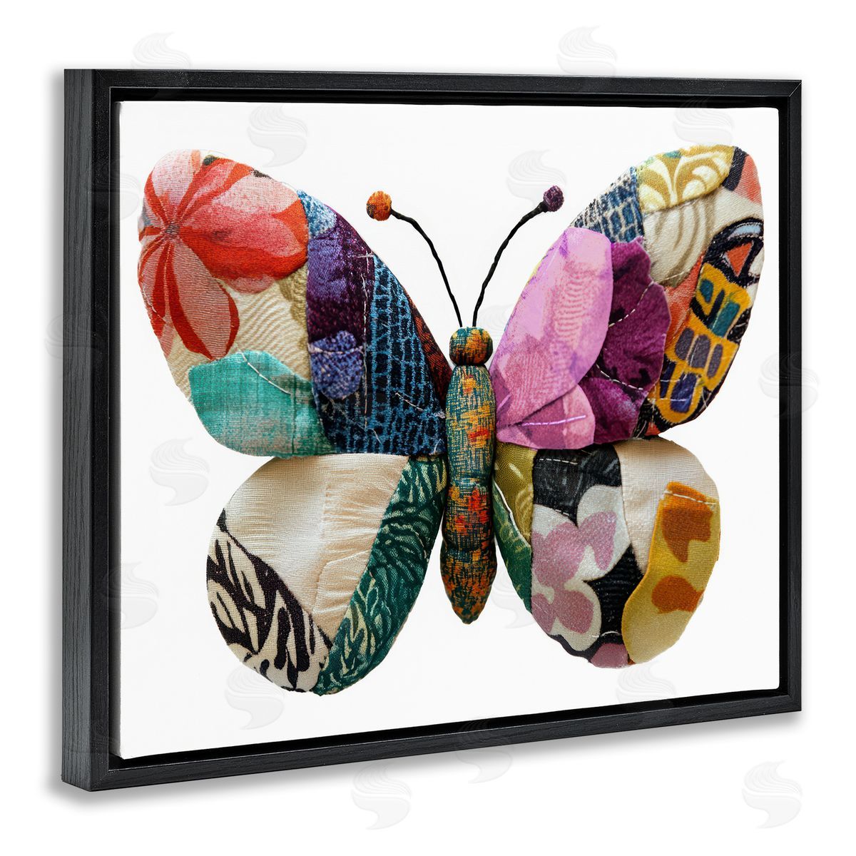 Annabelle Hall Quilt Patterned Butterfly Canvas Wall Art Print