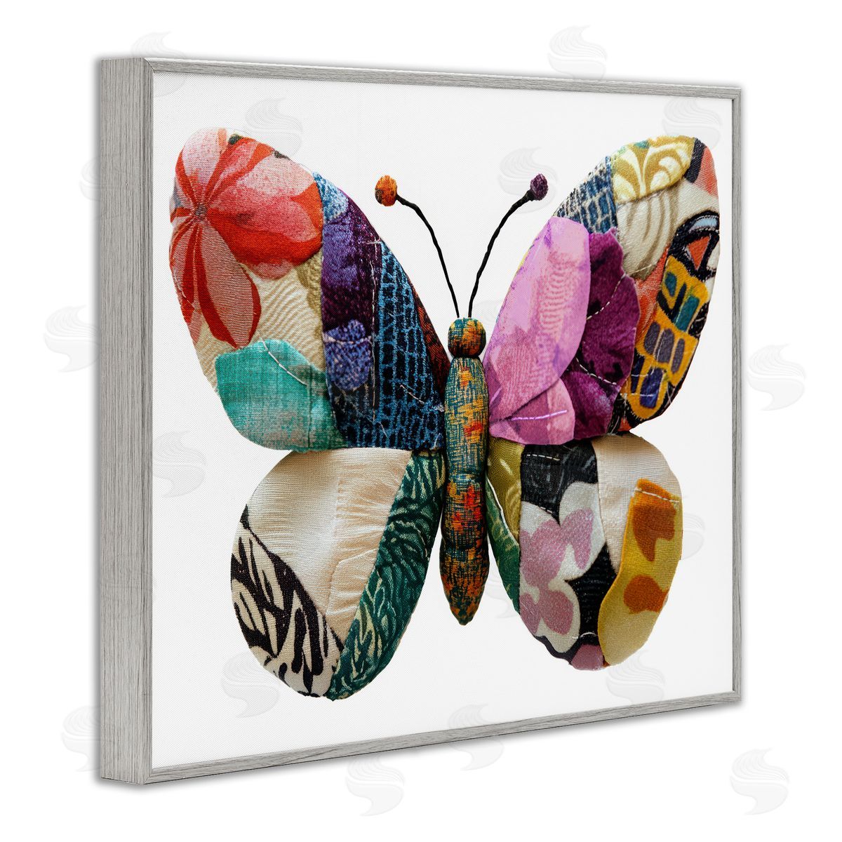 Annabelle Hall Quilt Patterned Butterfly Canvas Wall Art Print