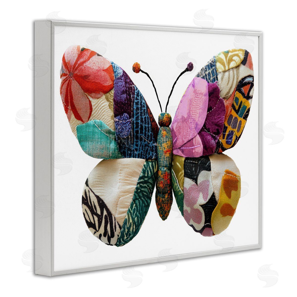 Annabelle Hall Quilt Patterned Butterfly Canvas Wall Art Print
