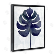 Christie Adams | Navy Monstera Leaf Silhouette