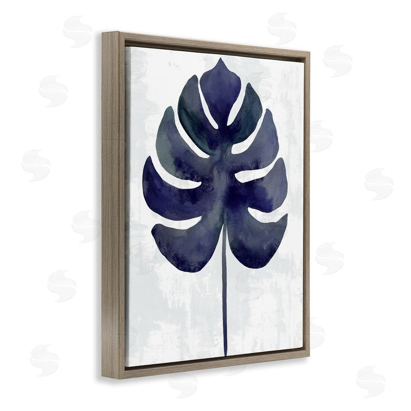 Christie Adams | Navy Monstera Leaf Silhouette