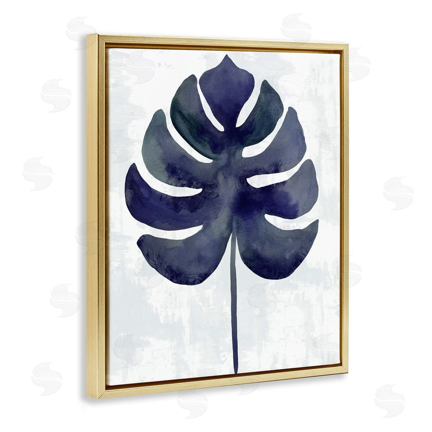 Christie Adams | Navy Monstera Leaf Silhouette