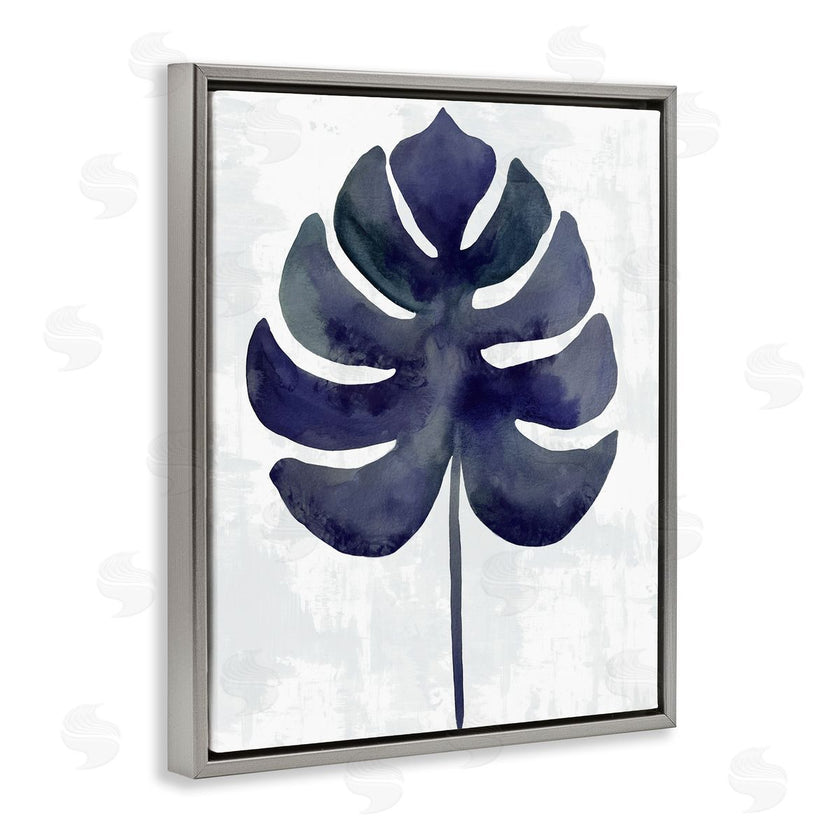 Christie Adams | Navy Monstera Leaf Silhouette